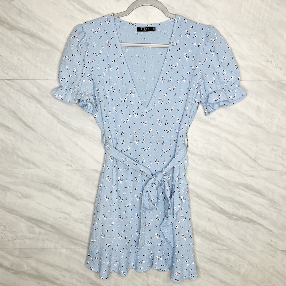 Eight Paris Floral Wrap Mini Dress Medium